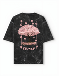 Sakura - Unisex Acid Washed Oversized Tee